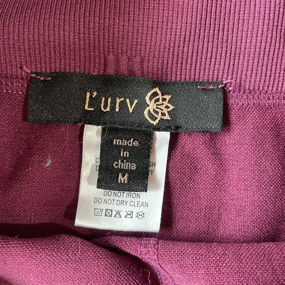 L'urv Leggings Womens  Medium Mauve Pink  High Rise Pull On Nylon Spandex - Picture 6 of 13